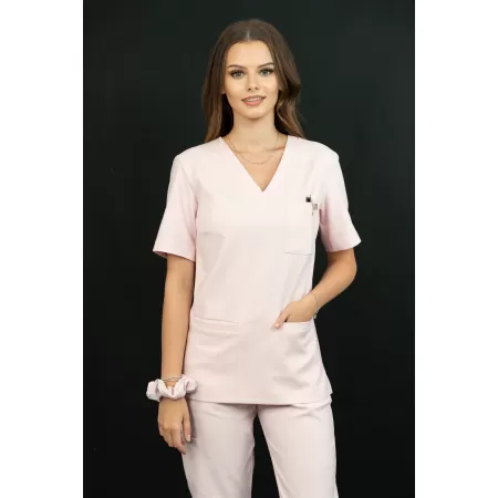 Bluzka medyczna SCRUBS MEDI TEDDY - TALLANTE POWDER ROSE